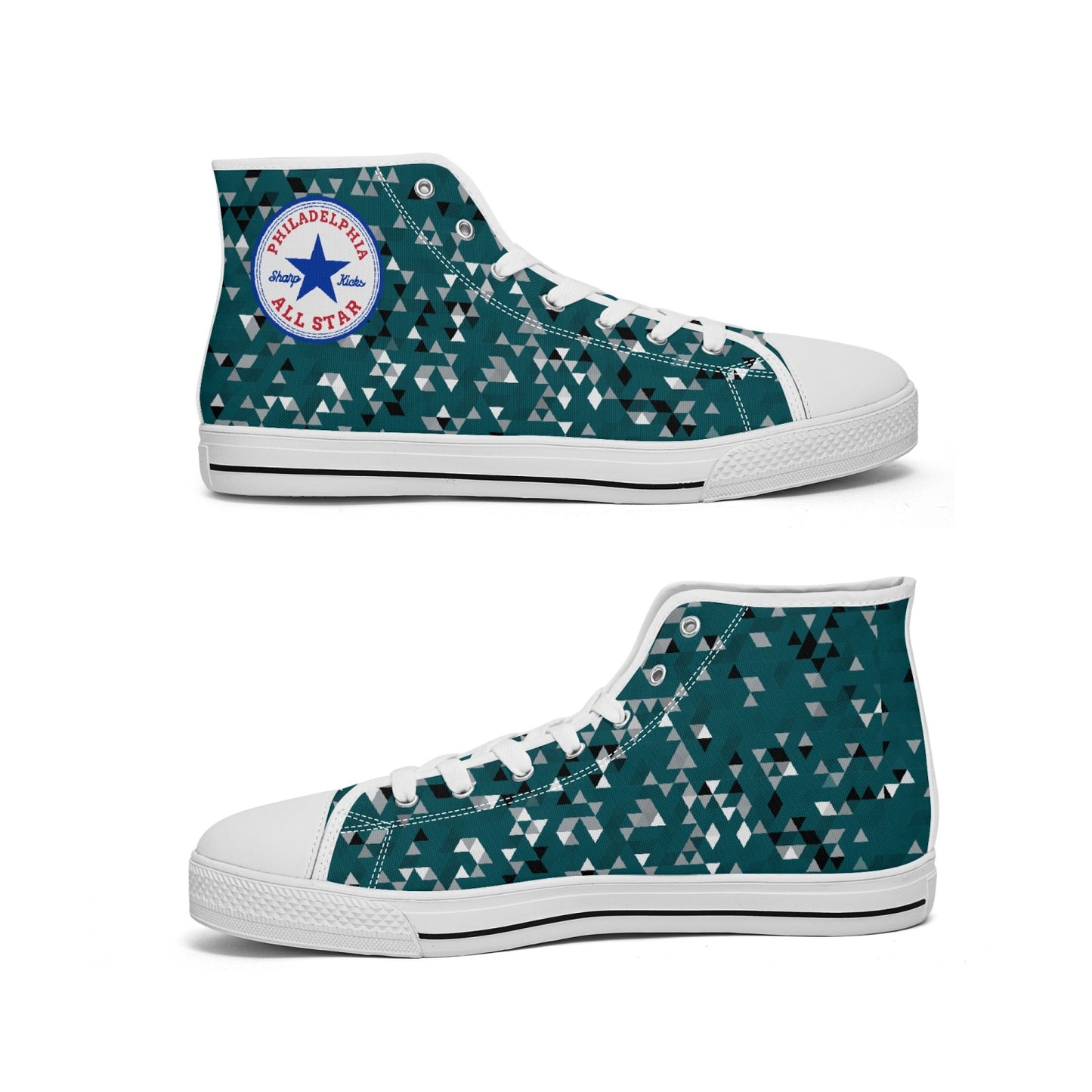 Philadelphia Eagles Colored All Star High-top Canvas Sneakers