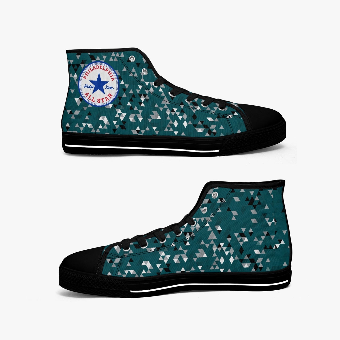 Philadelphia Eagles Colored All Star High-top Canvas Sneakers